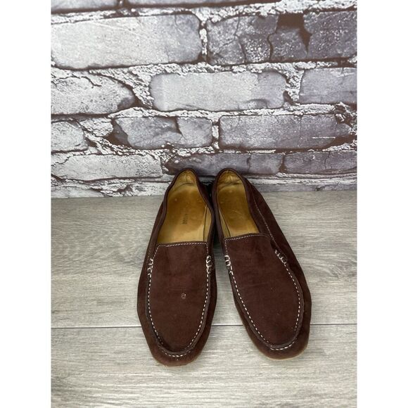 Giorgio Armani Brown Suede Loafers Leather Sole Driving Shoes Women’s 36EU/6M US - Picture 13 of 16
